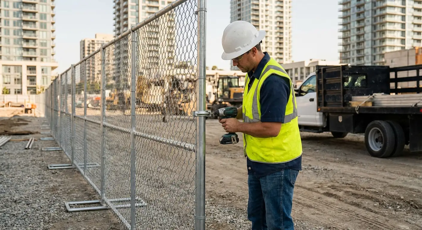 Downtown San Jacinto temporary fencing and site security