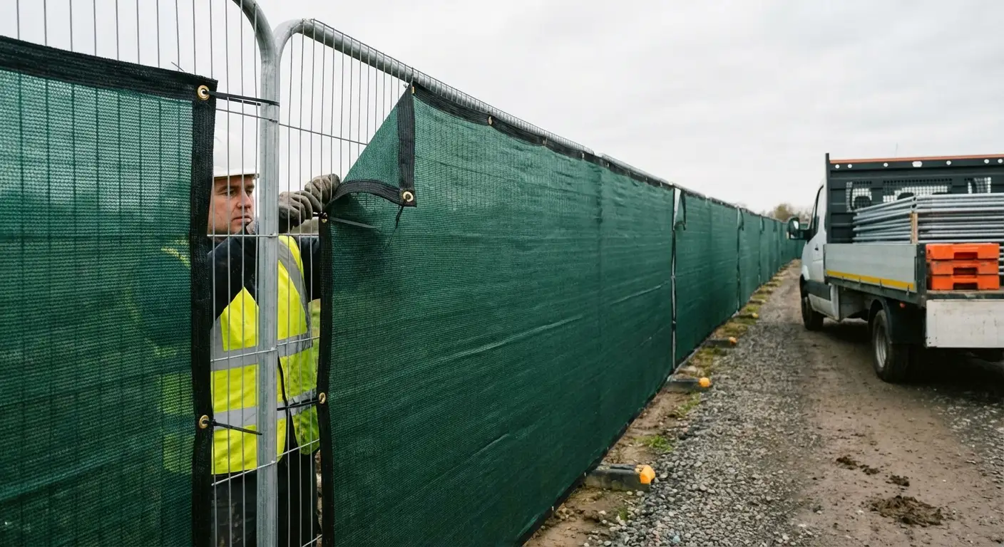 High security temporary fencing perimeter in San Jacinto, CA