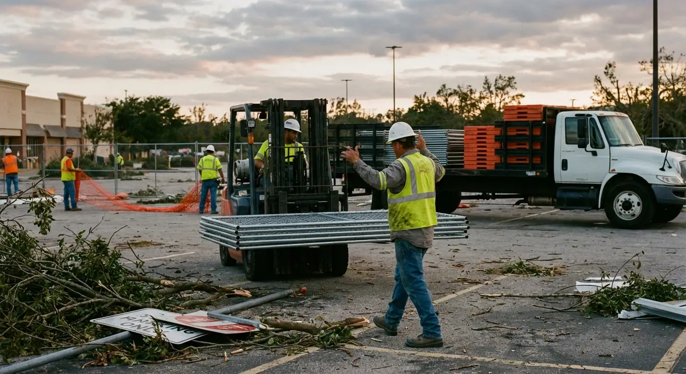 Emergency fencing deployment in San Jacinto, CA