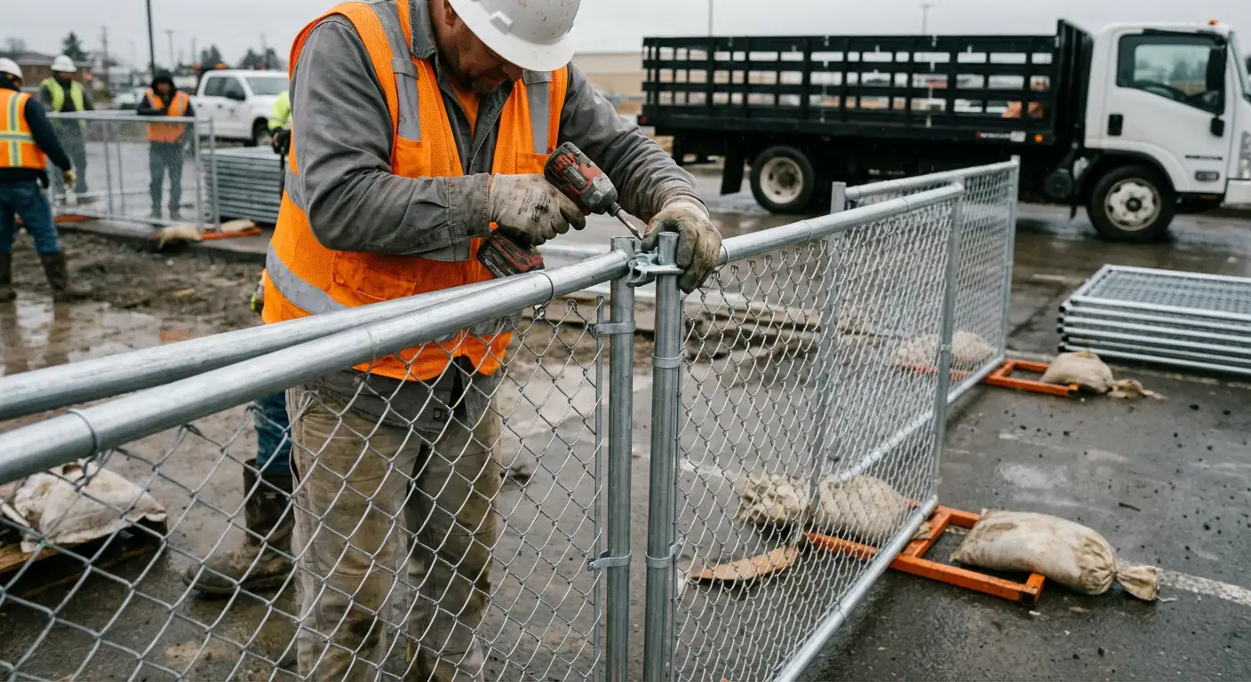 Physical security fencing for site investigation in San Jacinto, CA
