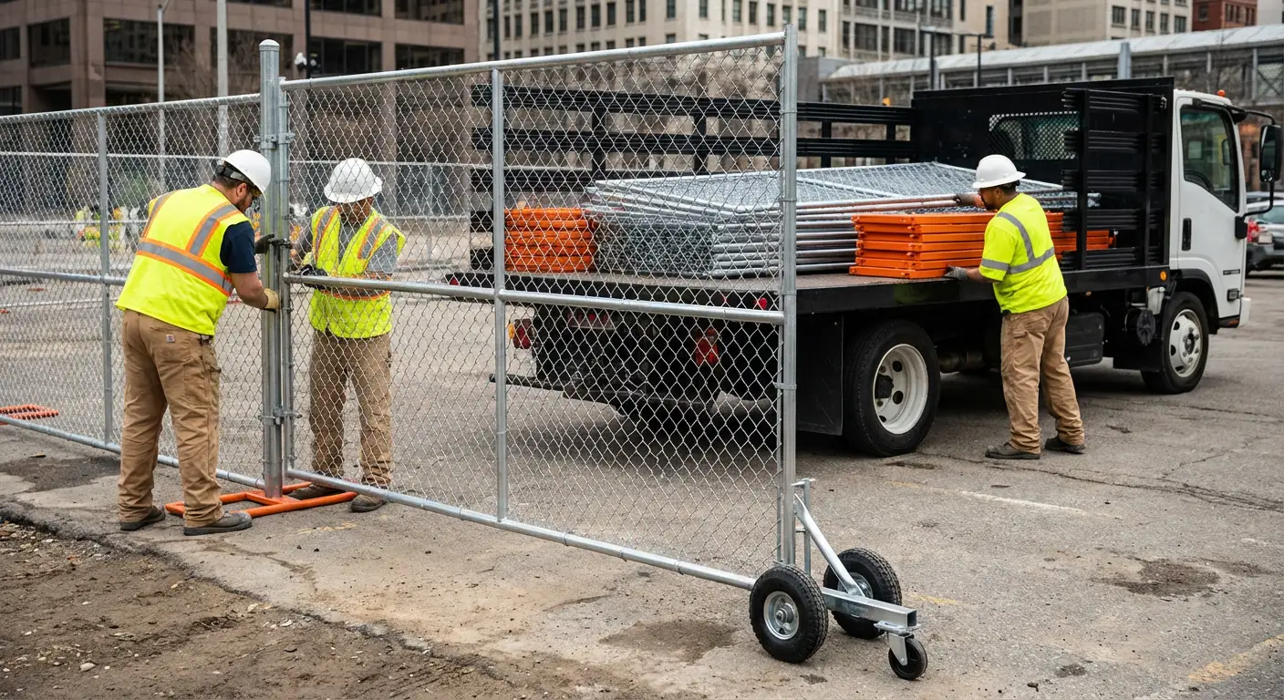 Temporary gate rental installation site in San Jacinto