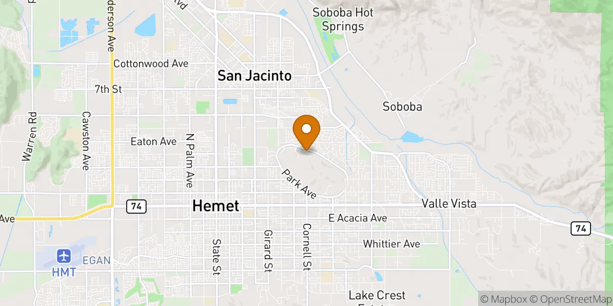 neighborhood map in San Jacinto, CA