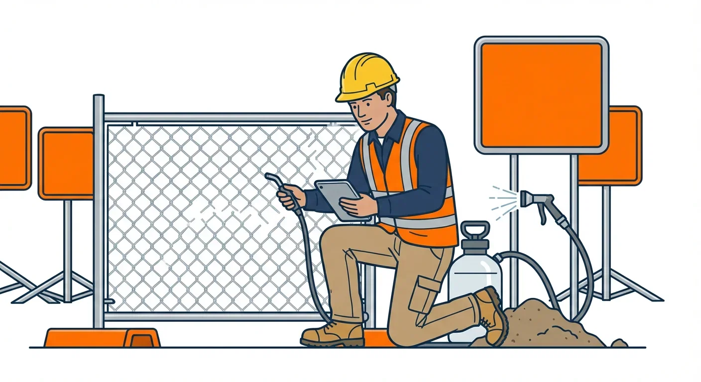 SWPPP Dust Compliance Warning Signs Infographic in San Jacinto, CA