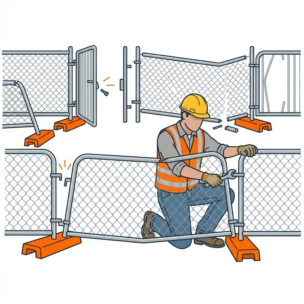 Diagram showing crowd control failure points and safety zones in San Jacinto, CA